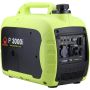 Generator P3000I Inverter fra Pramac i kabinet i lysegrøn farve