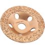 Slibeskive af hårdmetalkorn med en diameter på Ø 125 mm. Ideel til slibning af cement, puds, mursten, gips, spartelmasse, beton, epoxy, glasfiber, træ og mange andre materialer.
Vælg mellem Korn 14 (= grov), Korn 24 (= middel) eller Korn 36 (= fin).