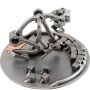Håndlavet anlægsarbejder jernfigur i metal i målene 10 x 13 cm.