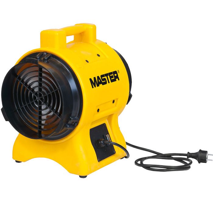 BL6800 Blæser fra Master i gul og sort farve. Med ekstra stor ydelse, nem betjening og transport. Luftbevægelse: 3.900 m³/t. Strømforsyning: 220-240/50 V/Hz. Måler (L x B x H): 510 x 400 x 525 mm. Vægt: 14,7 kg. 