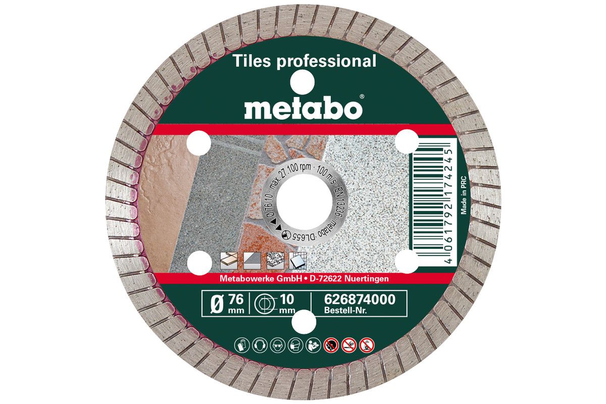 Metabo Diamantskæreskive 76 mm Fliser