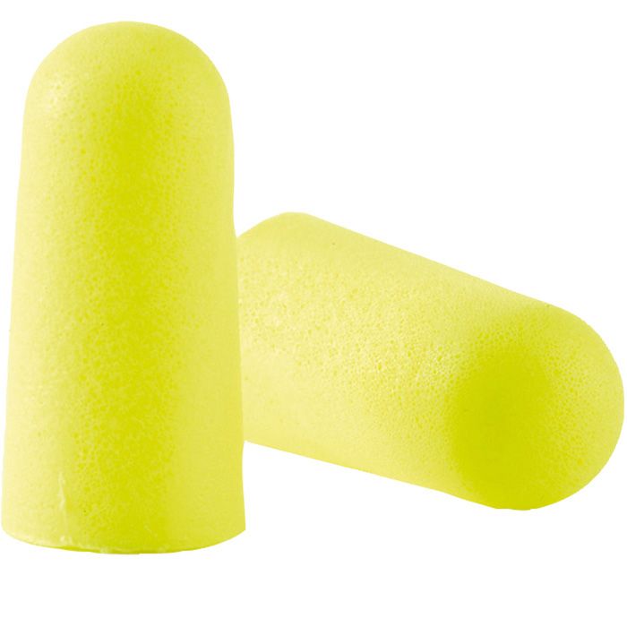 3M E-A-R Soft ørepropper af gult PU-skum med glat og konisk form.