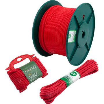 Rød PP flisesnor - 6 mm